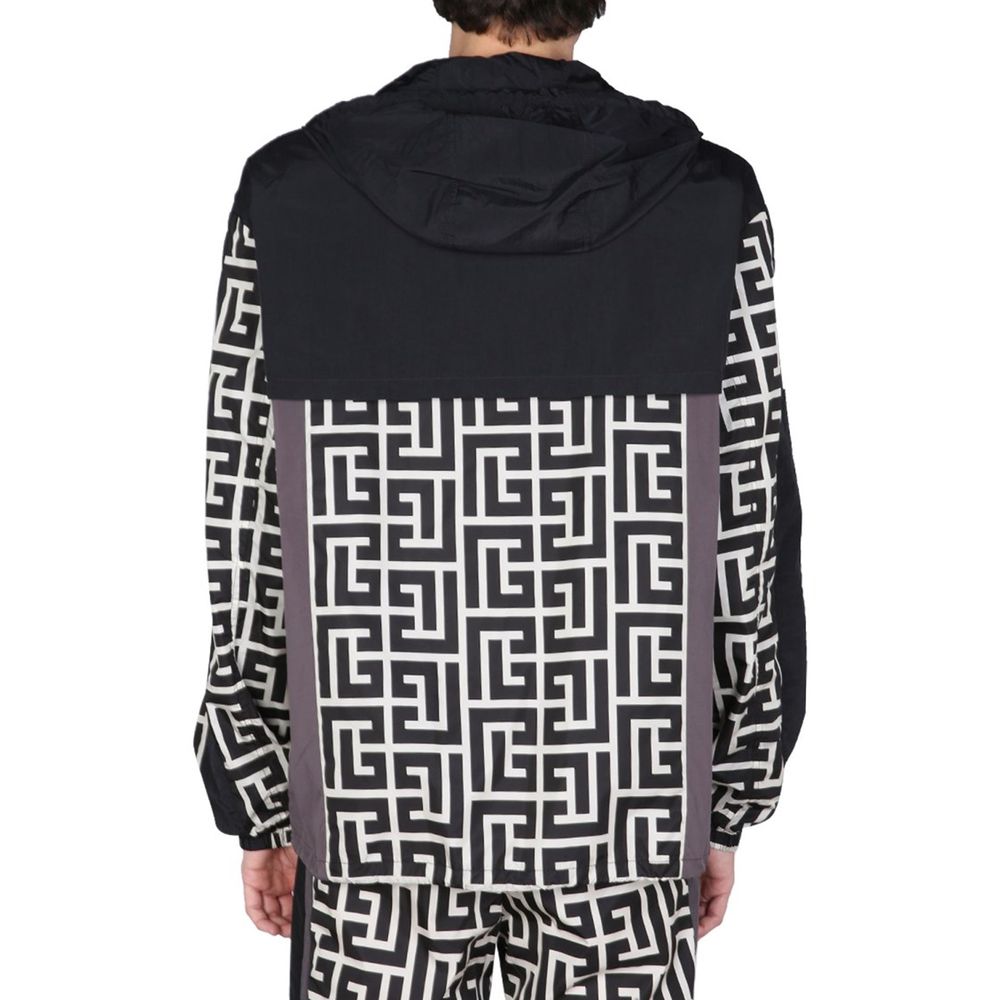 Balmain Black Nylon Shell Jacket by Balmain outlet now on sale