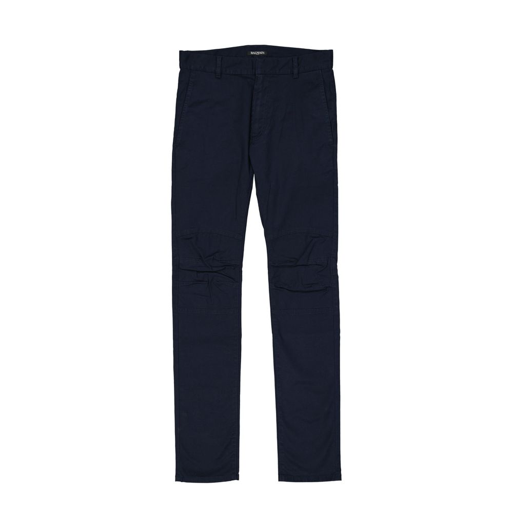 Balmain Blue Cotton Casual Pants by Balmain outlet now on sale