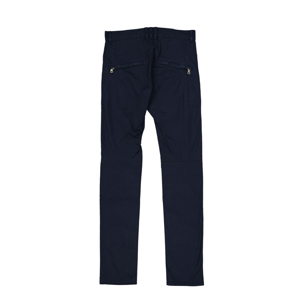 Balmain Blue Cotton Casual Pants by Balmain outlet now on sale