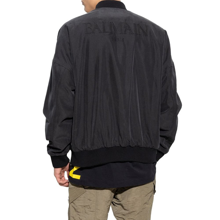 Balmain Black Cotton Bomber by Balmain outlet now on sale
