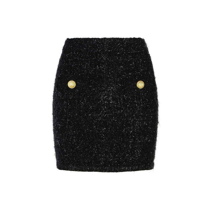 Balmain Black Cotton Mini Skirt by Balmain outlet now on sale