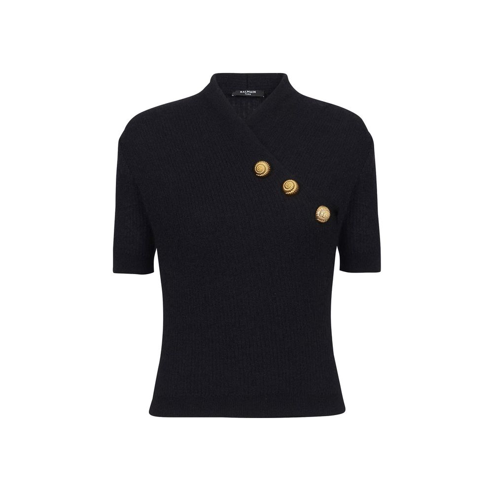 Balmain Black Merino Wool Tank Tops by Balmain outlet now on sale