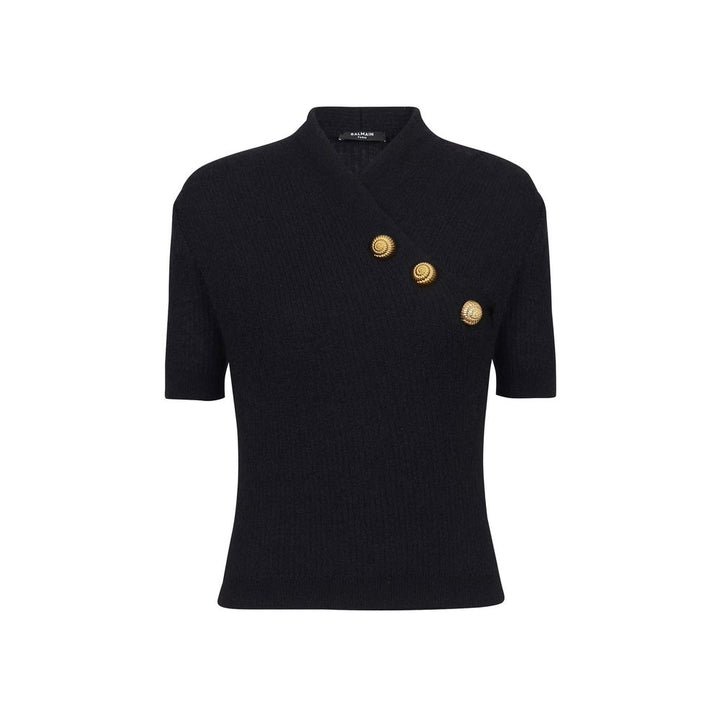 Balmain Black Merino Wool Tank Tops by Balmain outlet now on sale