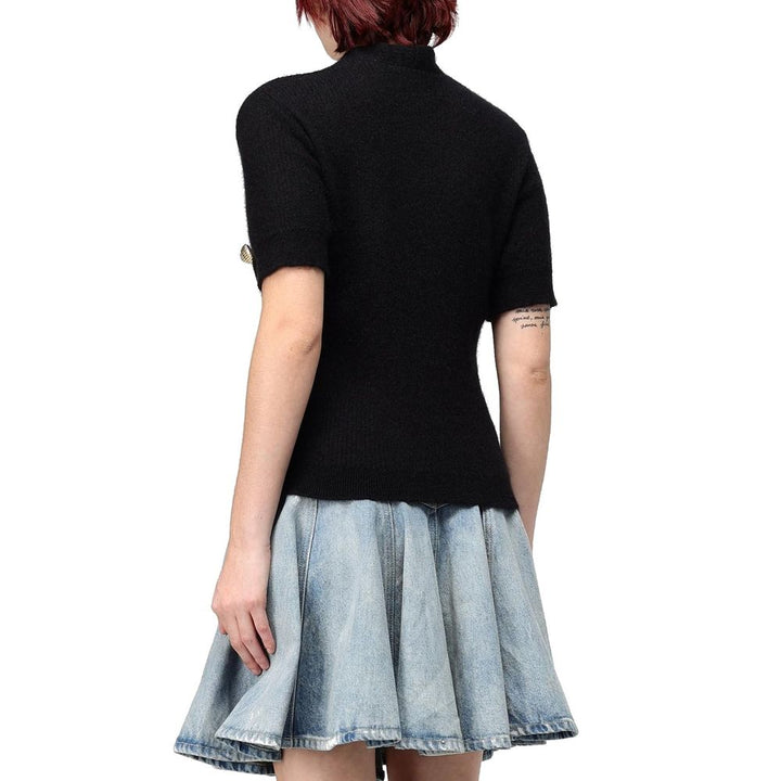 Balmain Black Merino Wool Tank Tops by Balmain outlet now on sale