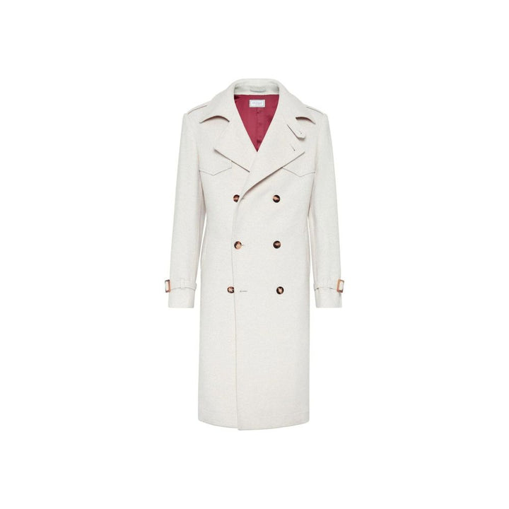 Brunello Cucinelli Beige Cashmere Coat by Brunello Cucinelli outlet now on sale