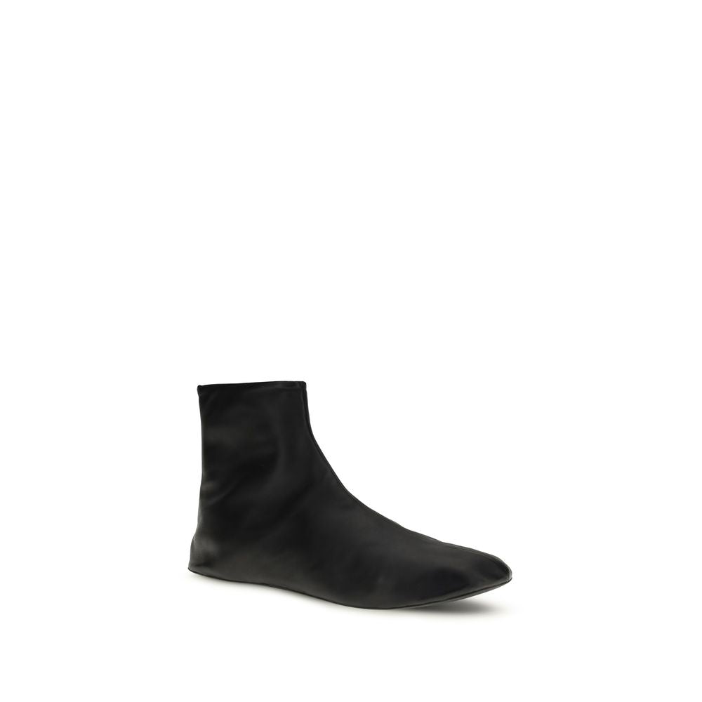 The Row Black Lamb Ovis Aries Aries Ankle Boots by The Row outlet now on sale