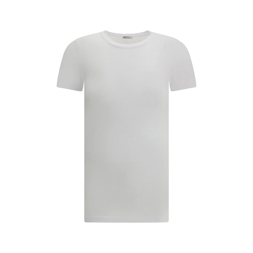 Brunello Cucinelli White Cotton T-Shirt by Brunello Cucinelli outlet now on sale