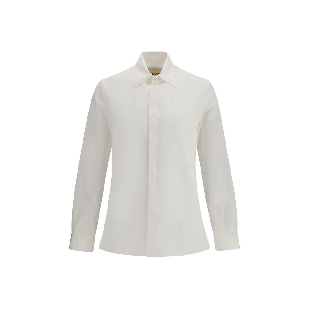 Valentino White Cotton Dress Shirt by Valentino outlet now on sale