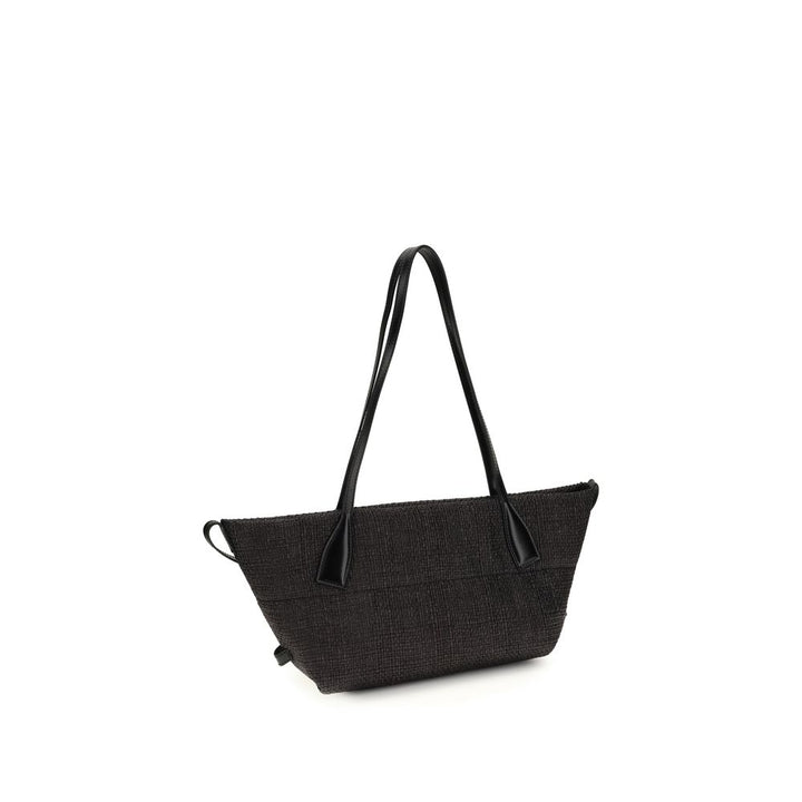 Balmain Black Raffia Shoulder Bag by Balmain outlet now on sale