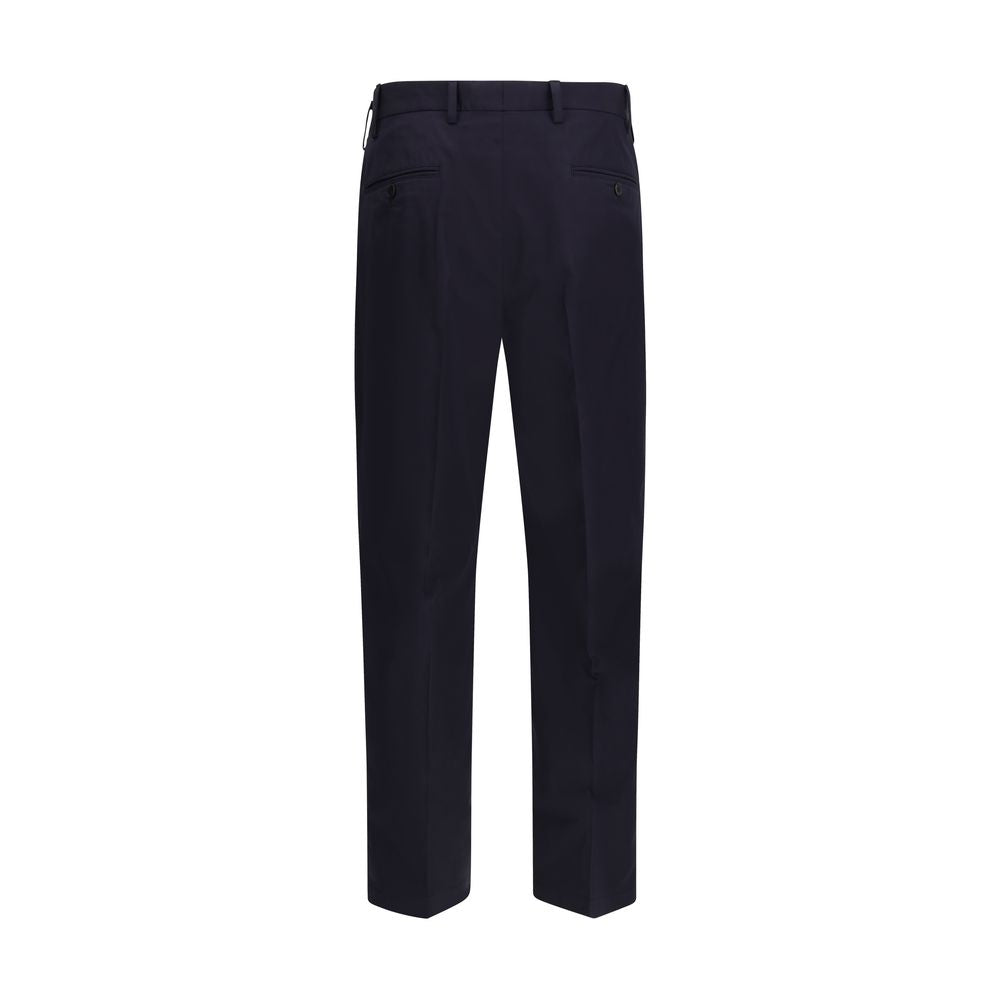 Prada Blue Cotton Dress Pants by Prada outlet now on sale