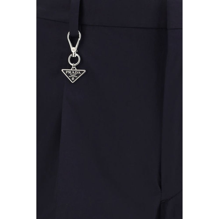 Prada Blue Cotton Dress Pants by Prada outlet now on sale