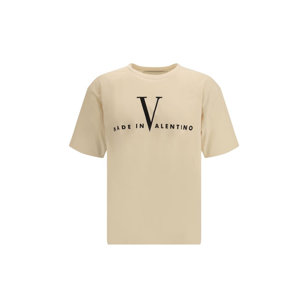 Valentino Cream Cotton T-Shirt by Valentino outlet now on sale