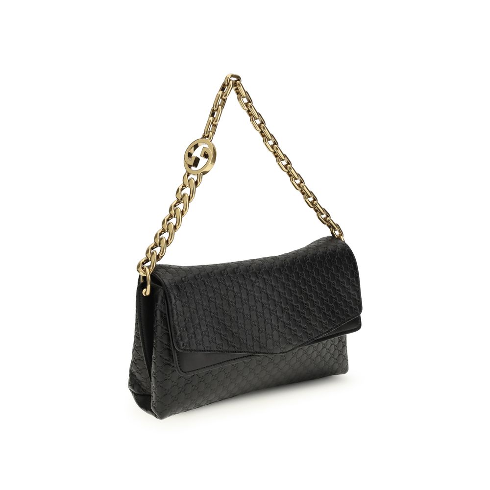 Gucci Black Calf Leather Bos Taurus Handbag by Gucci outlet now on sale