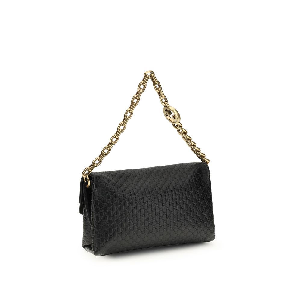Gucci Black Calf Leather Bos Taurus Handbag by Gucci outlet now on sale