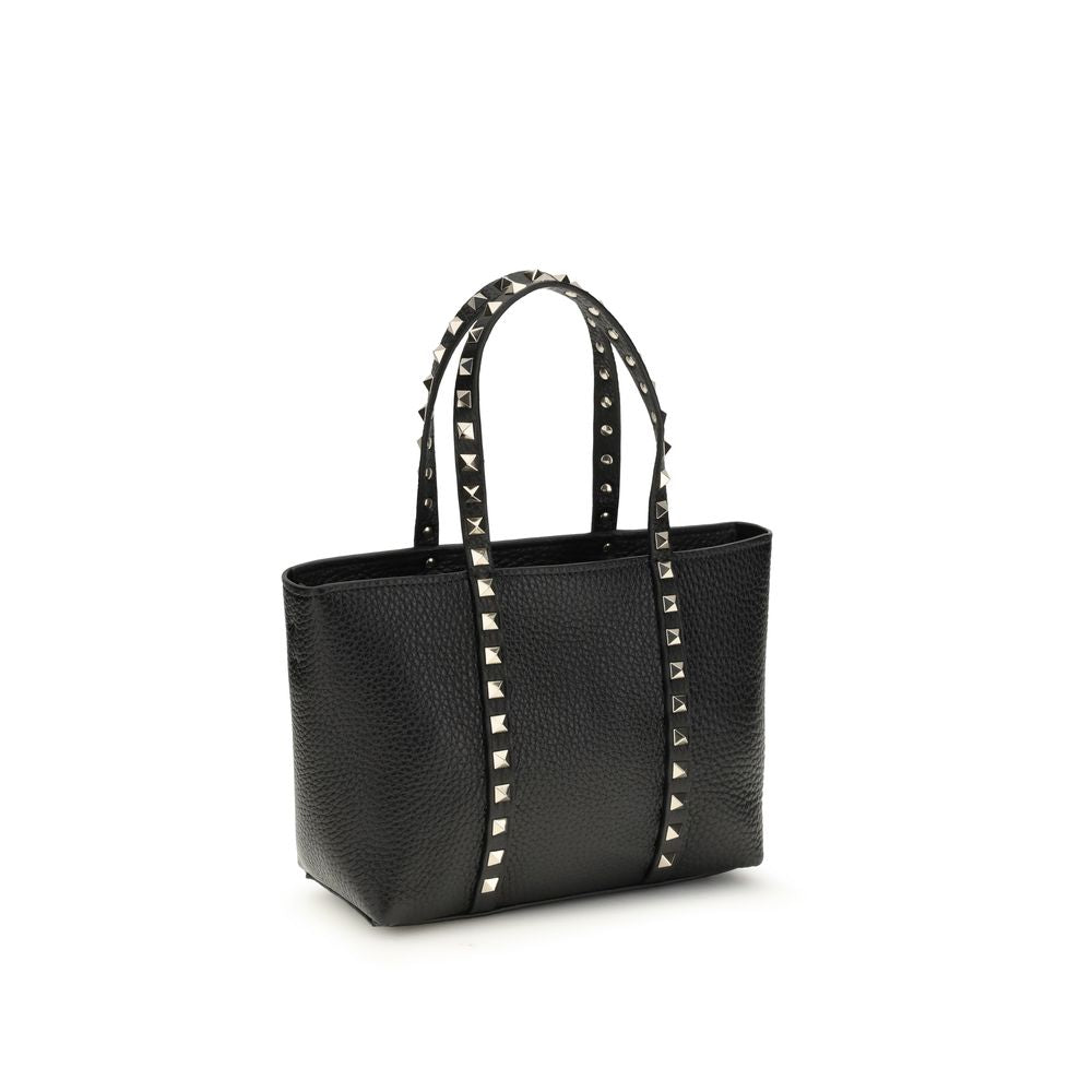 Valentino Garavani Black Calf Leather Bos Taurus Shoulder Bag by Valentino Garavani outlet now on sale