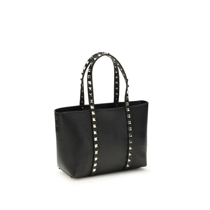 Valentino Garavani Black Calf Leather Bos Taurus Shoulder Bag by Valentino Garavani outlet now on sale