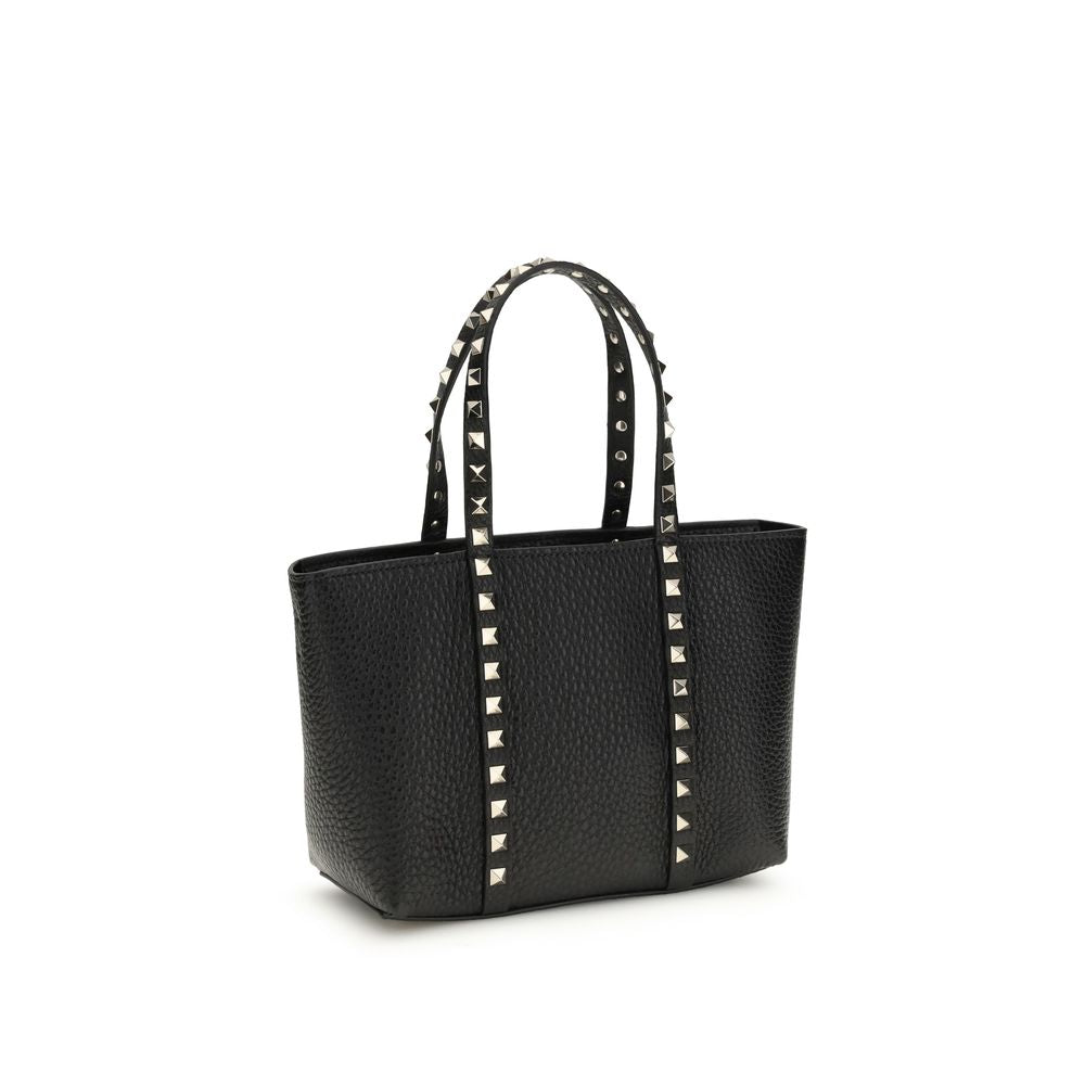 Valentino Garavani Black Calf Leather Bos Taurus Shoulder Bag by Valentino Garavani outlet now on sale