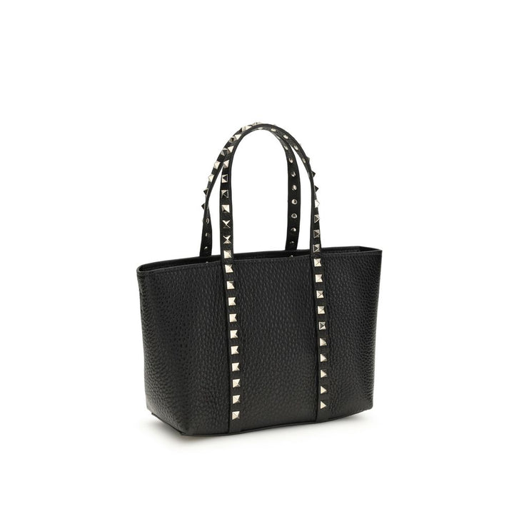 Valentino Garavani Black Calf Leather Bos Taurus Shoulder Bag by Valentino Garavani outlet now on sale