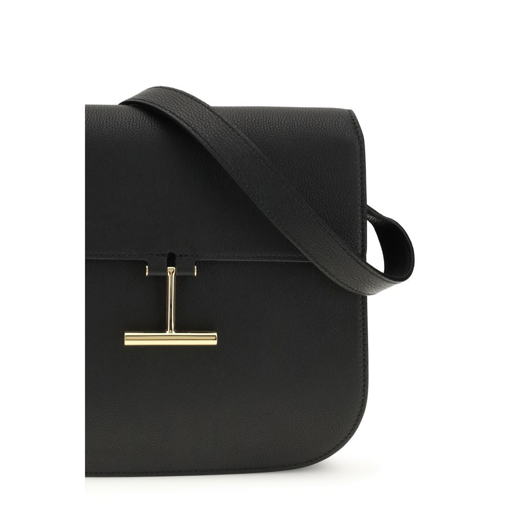 Tom Ford Black Calf Leather Bos Taurus Shoulder Bag by Tom Ford outlet now on sale