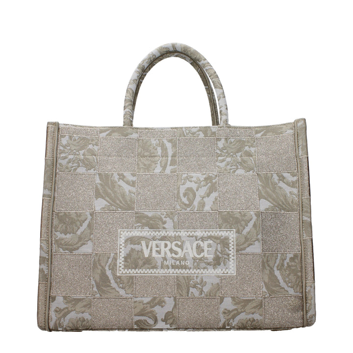 Versace Beige Fabric Handbag
