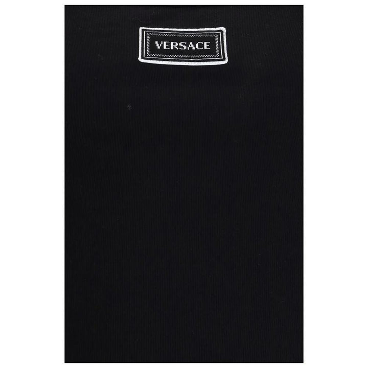 Versace Black Cotton Tank Tops