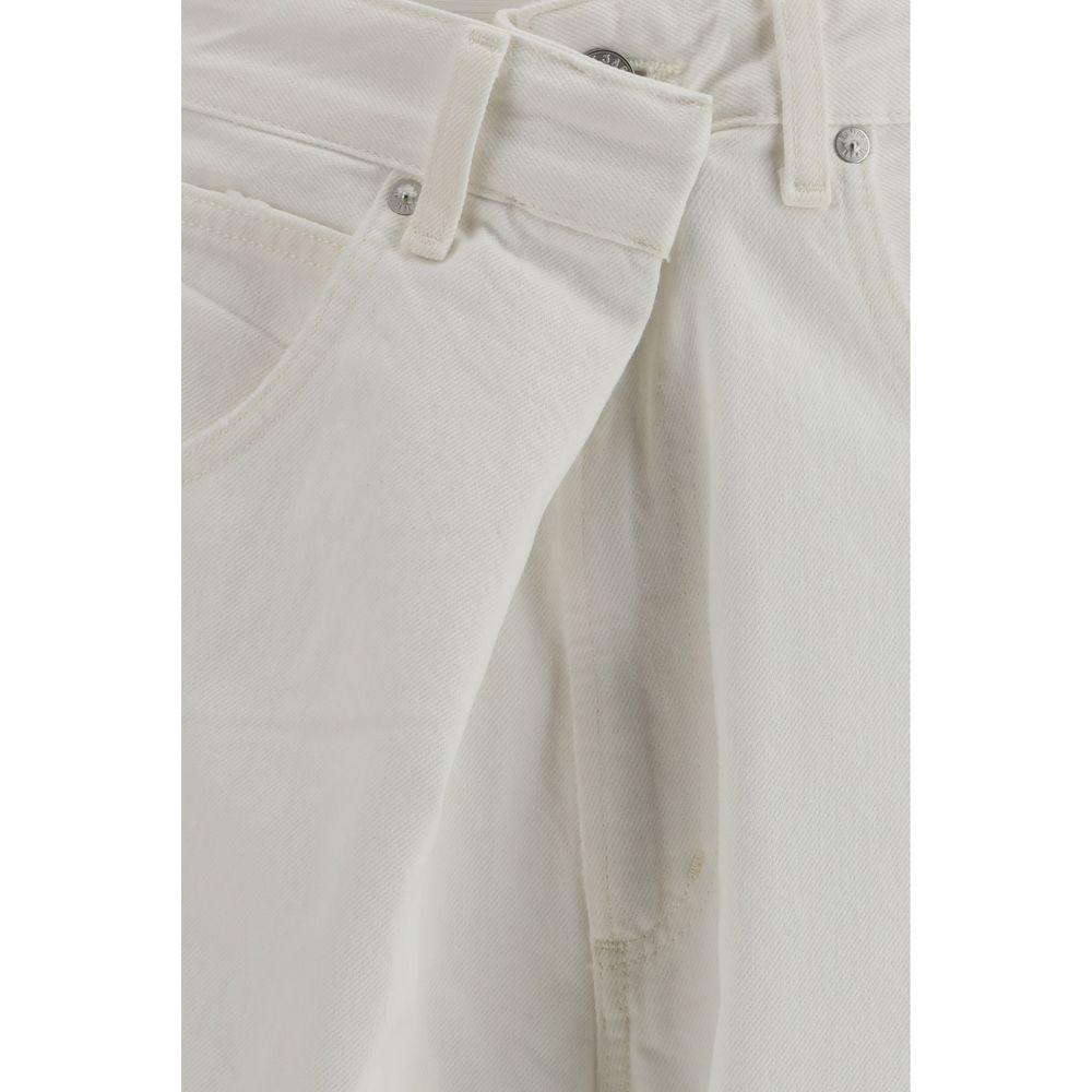 Agolde White Cotton Jeans Denim by Agolde outlet now on sale