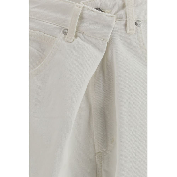 Agolde White Cotton Jeans Denim by Agolde outlet now on sale