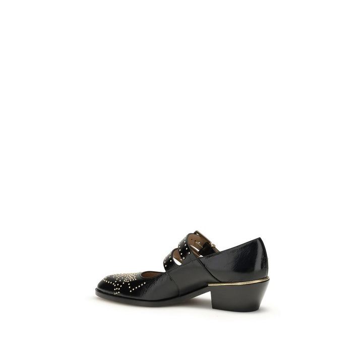 Chloé Black Calf Leather Bos Taurus Ballet Flats by Chloé outlet now on sale