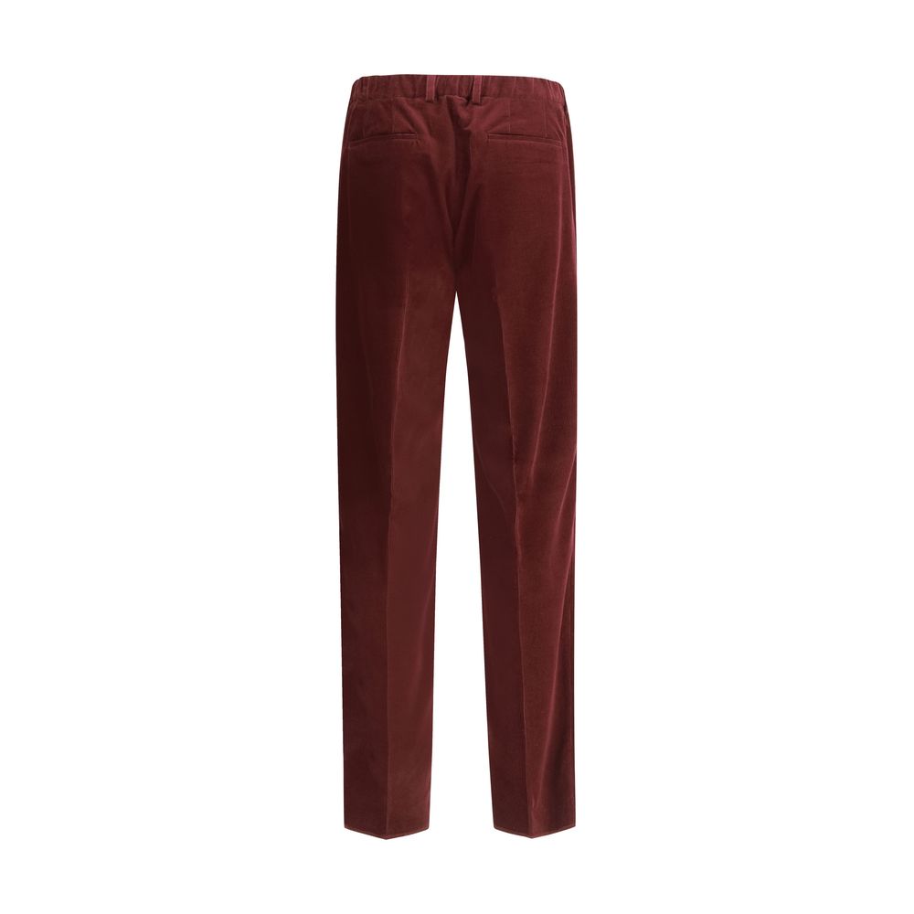 Fendi Bordeaux Cotton Casual Pants by Fendi outlet now on sale