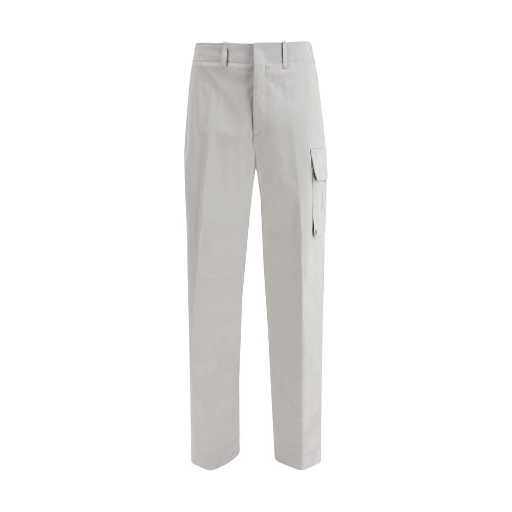 Fendi Silver Cotton Cargo Pants by Fendi outlet now on sale