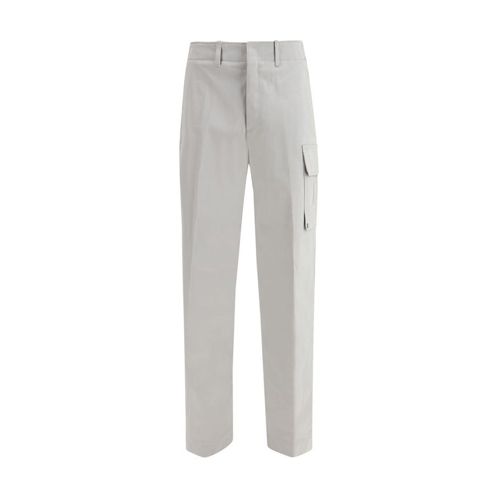 Fendi Silver Cotton Cargo Pants by Fendi outlet now on sale