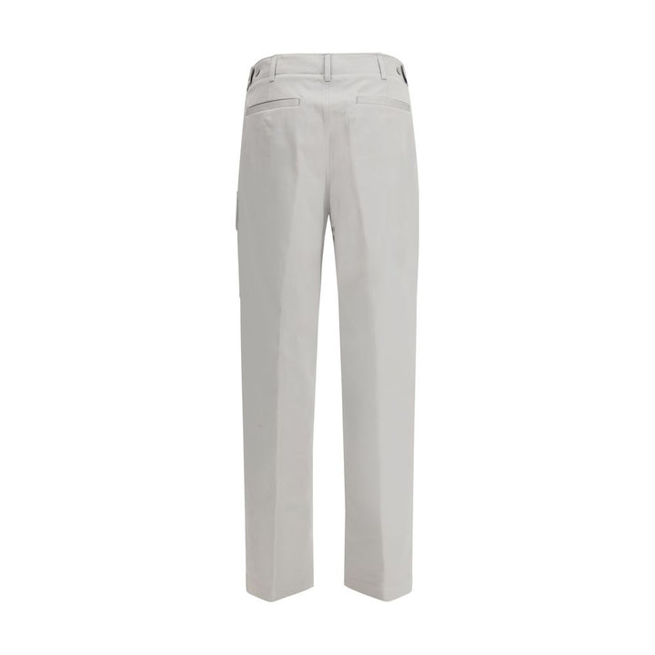 Fendi Silver Cotton Cargo Pants by Fendi outlet now on sale