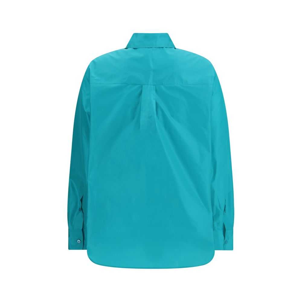 Fendi Light Blue Silk Dress Shirt by Fendi outlet now on sale