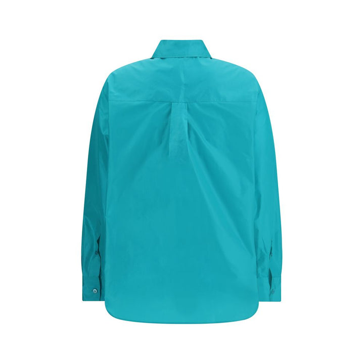 Fendi Light Blue Silk Dress Shirt by Fendi outlet now on sale