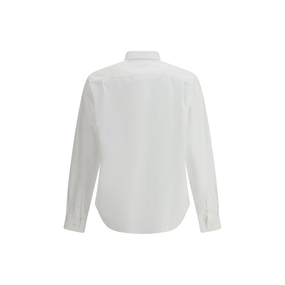 Prada White Fleece Wool Dress Shirt by Prada outlet now on sale