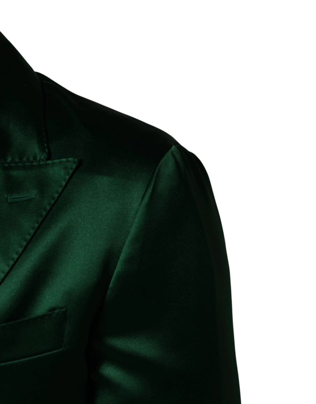 Dolce &amp; Gabbana Sample Sale Dolce &amp; Gabbana Green Satin Double Breasted Jacket Blazer - | Designer outlet