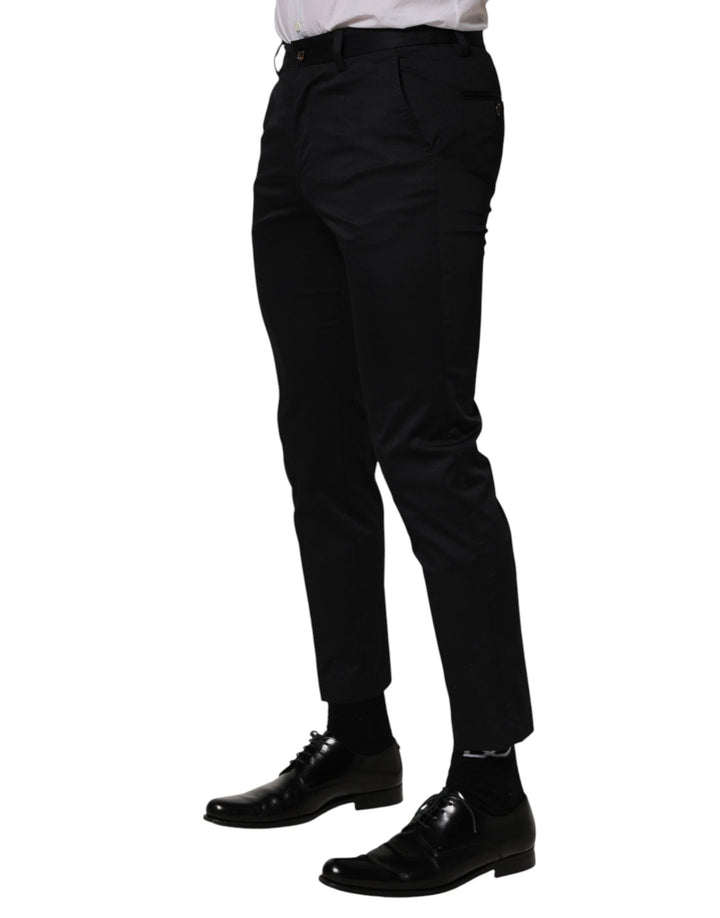 Dolce &amp; Gabbana Sample Sale Dolce &amp; Gabbana Dark Blue Cotton Skinny Dress Trouser Pants - | Designer outlet