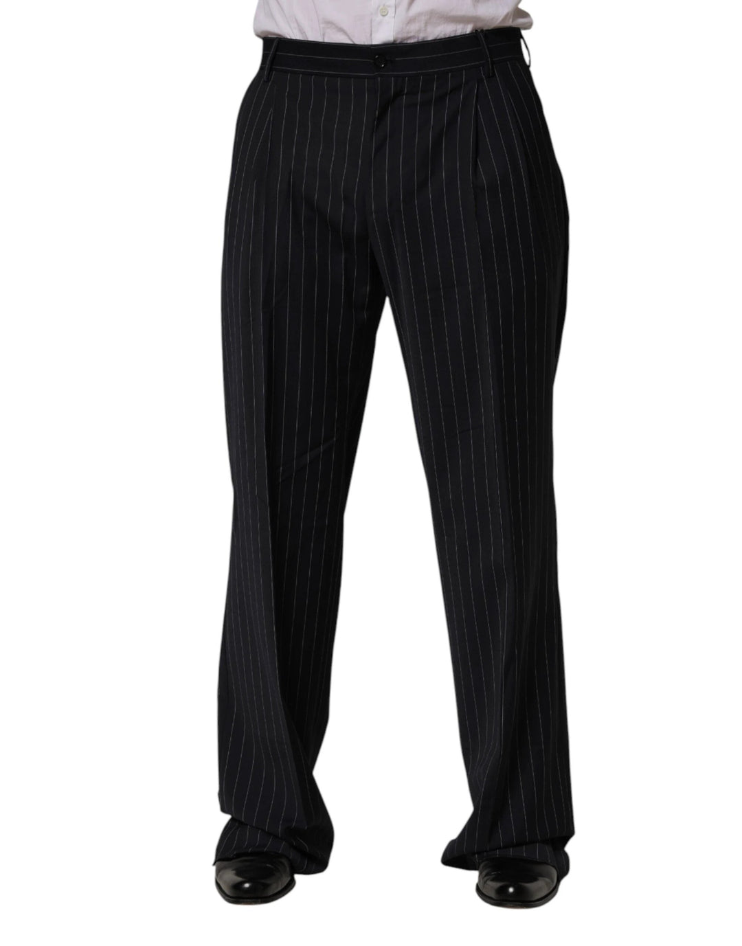 Dolce &amp; Gabbana Sample Sale Dolce &amp; Gabbana Black Stripe Straight Men Dress Trouser Pants - | Designer outlet