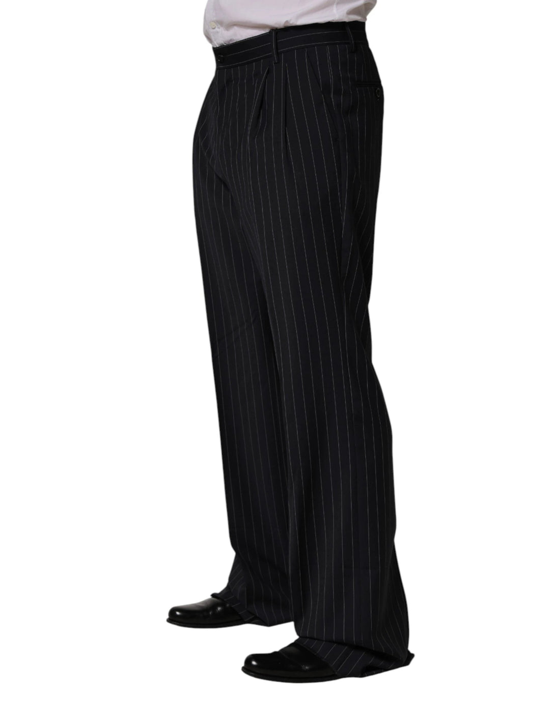 Dolce &amp; Gabbana Sample Sale Dolce &amp; Gabbana Black Stripe Straight Men Dress Trouser Pants - | Designer outlet