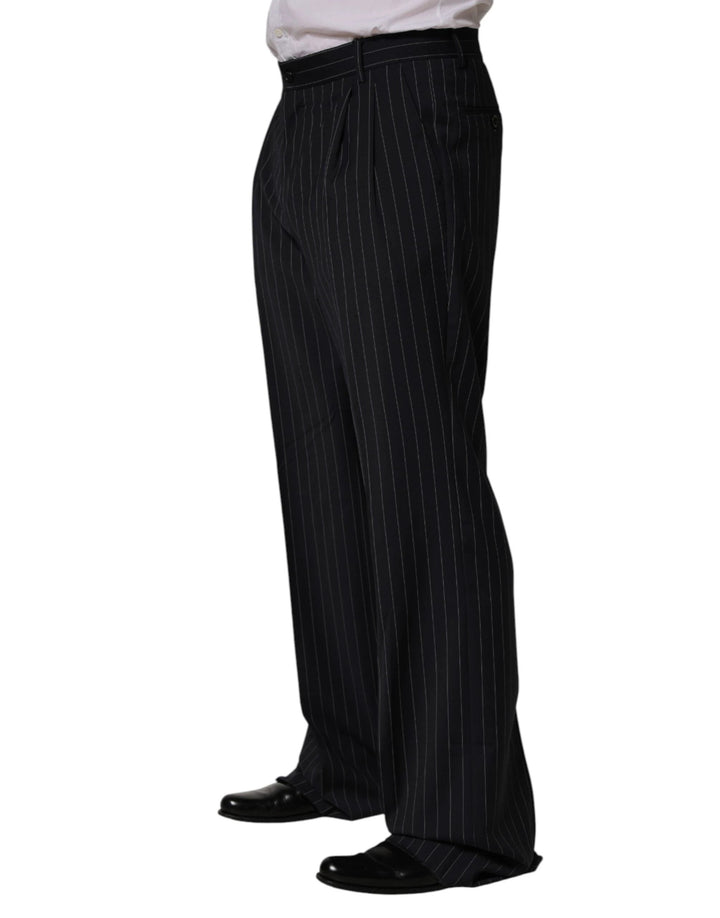 Dolce &amp; Gabbana Sample Sale Dolce &amp; Gabbana Black Stripe Straight Men Dress Trouser Pants - | Designer outlet