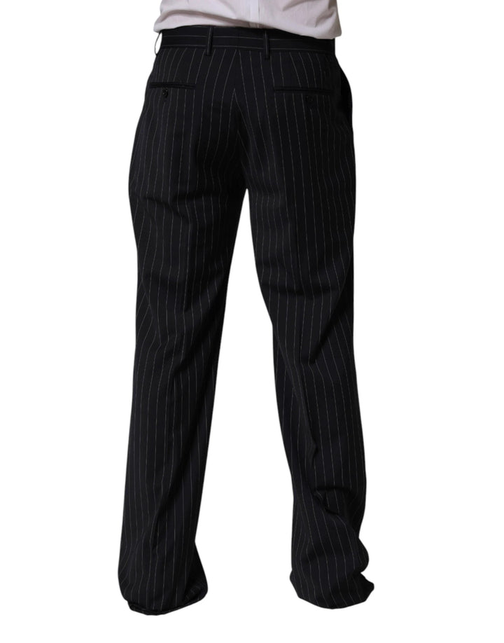 Dolce &amp; Gabbana Sample Sale Dolce &amp; Gabbana Black Stripe Straight Men Dress Trouser Pants - | Designer outlet