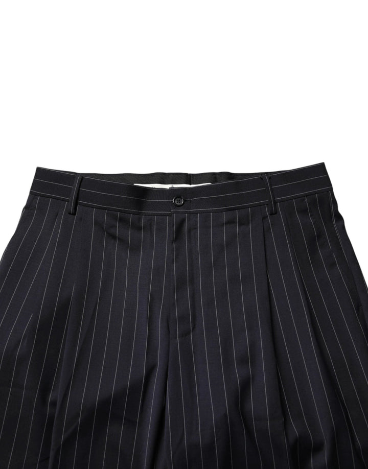 Dolce &amp; Gabbana Sample Sale Dolce &amp; Gabbana Black Stripe Straight Men Dress Trouser Pants - | Designer outlet