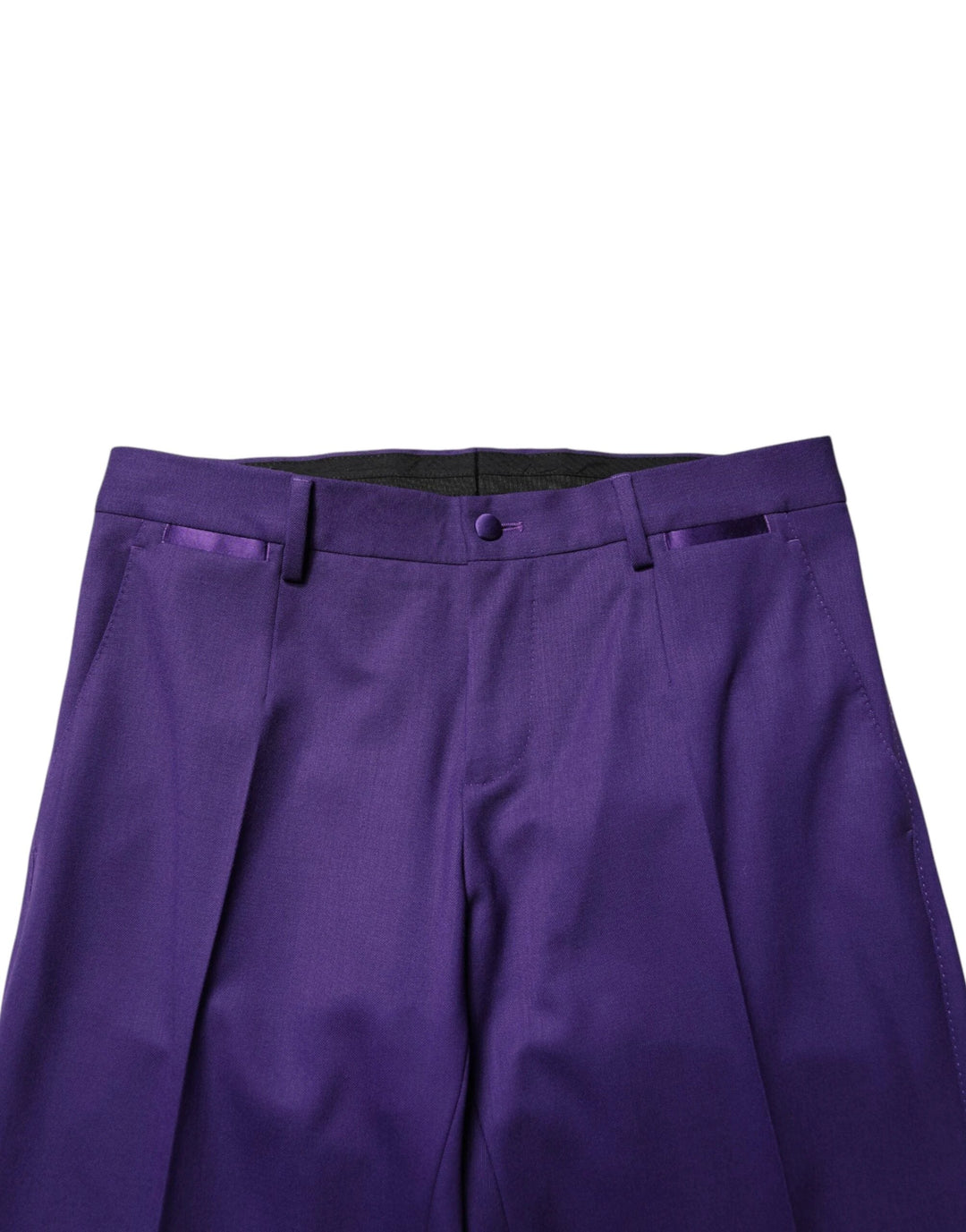 Dolce &amp; Gabbana Sample Sale Dolce &amp; Gabbana Purple Wool Skinny Dress Men Trouser Pants - | Designer outlet