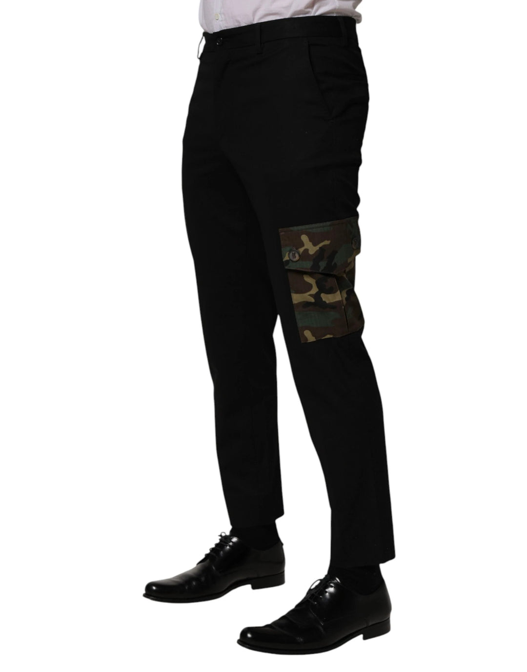Dolce &amp; Gabbana Sample Sale Dolce &amp; Gabbana Black Cotton Skinny Dress Cargo Trouser Pants - | Designer outlet