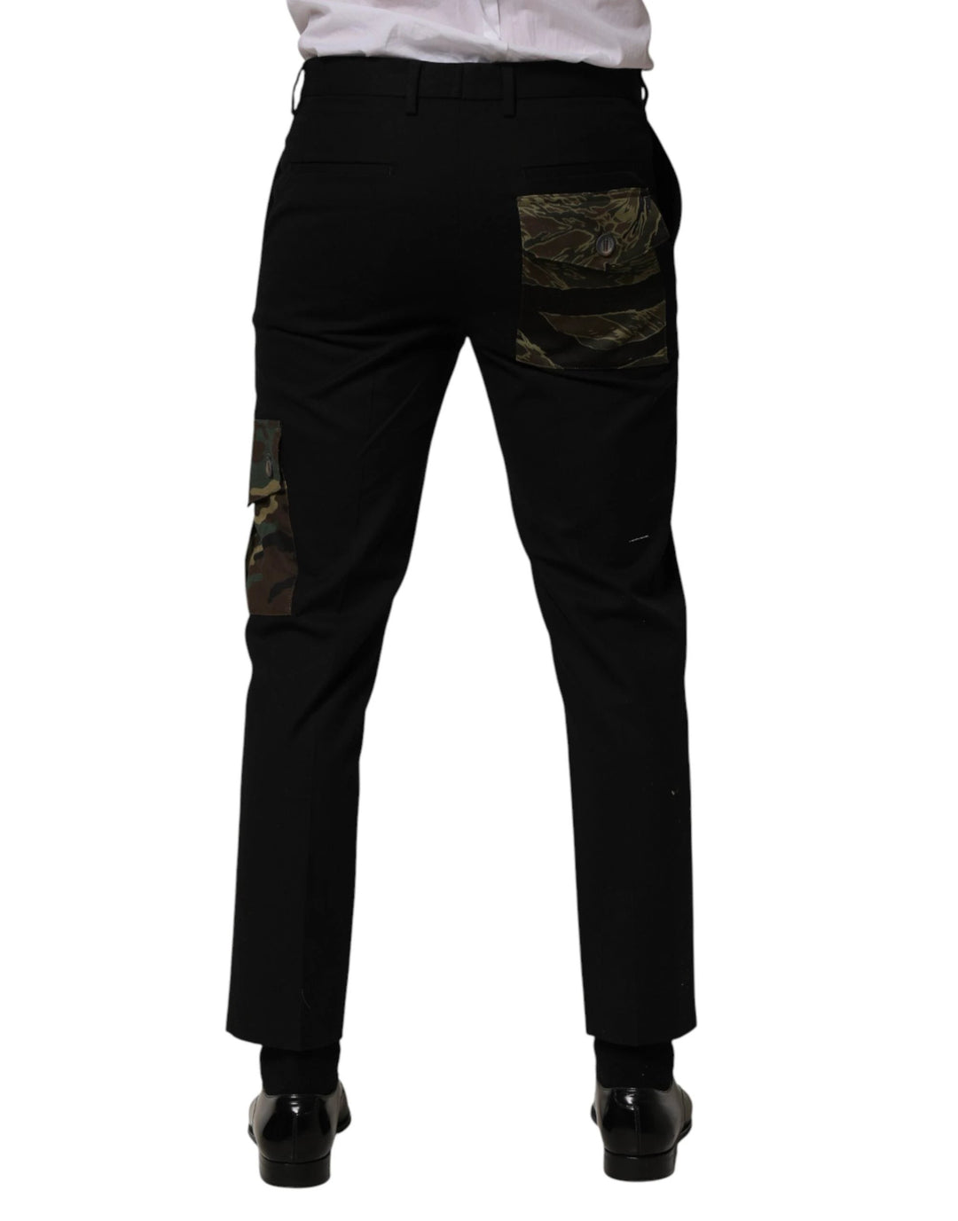 Dolce &amp; Gabbana Sample Sale Dolce &amp; Gabbana Black Cotton Skinny Dress Cargo Trouser Pants - | Designer outlet