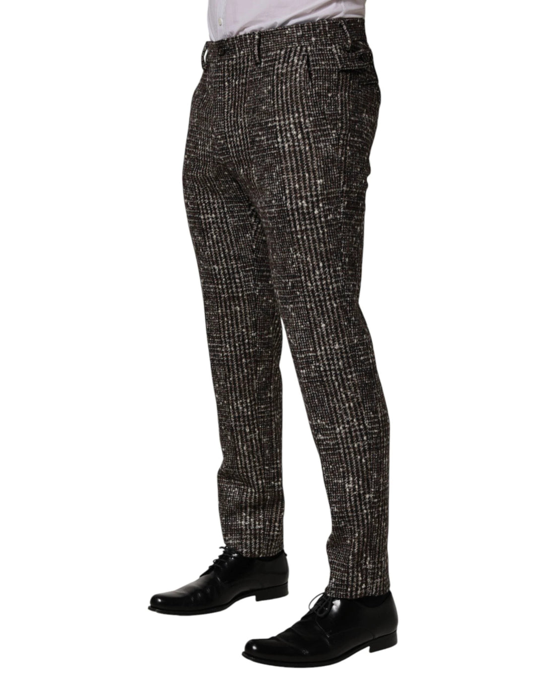 Dolce &amp; Gabbana Sample Sale Dolce &amp; Gabbana Brown Wool Plaid Skinny Dress Trouser Pants - | Designer outlet