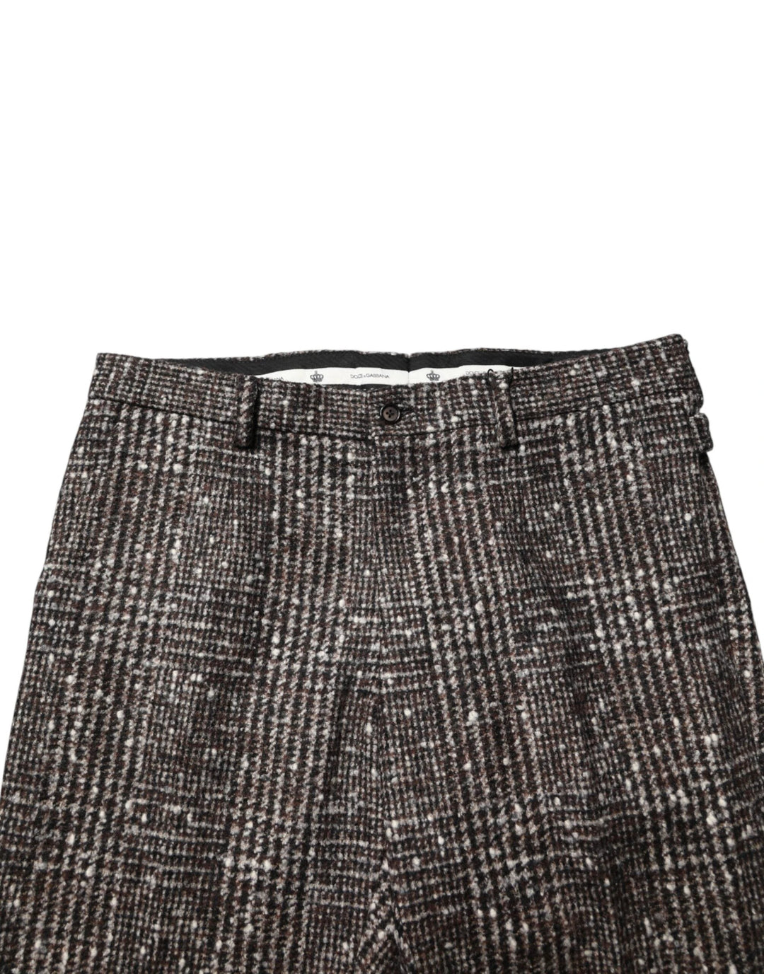 Dolce &amp; Gabbana Sample Sale Dolce &amp; Gabbana Brown Wool Plaid Skinny Dress Trouser Pants - | Designer outlet