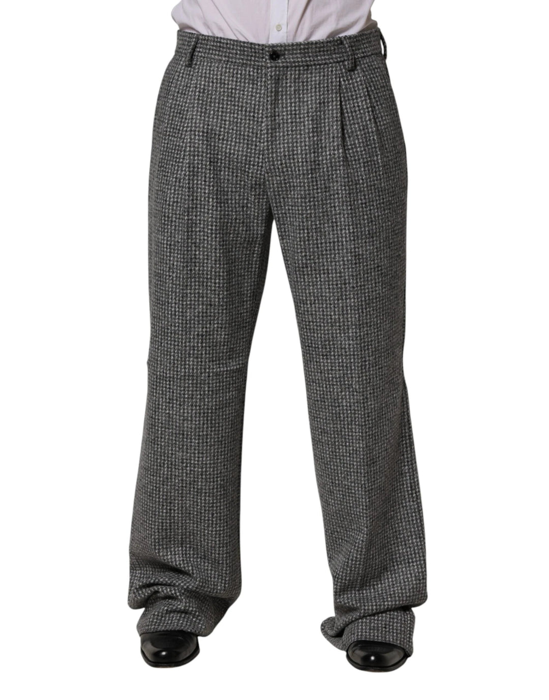 Dolce &amp; Gabbana Sample Sale Dolce &amp; Gabbana Gray Houndstooth Straight Dress Trouser Pants - | Designer outlet