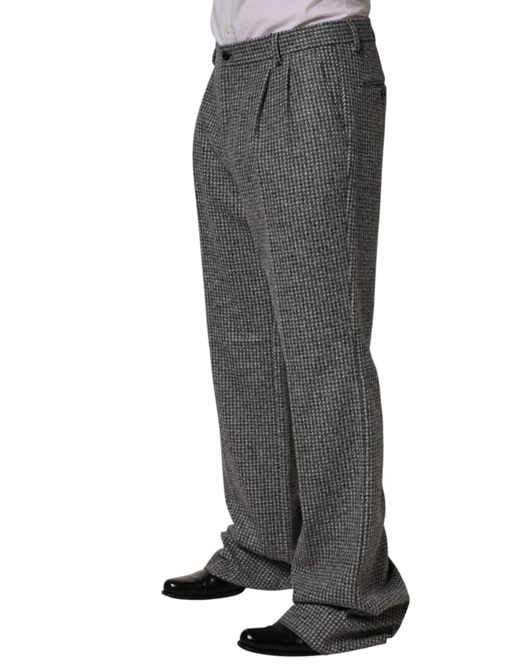 Dolce &amp; Gabbana Sample Sale Dolce &amp; Gabbana Gray Houndstooth Straight Dress Trouser Pants - | Designer outlet