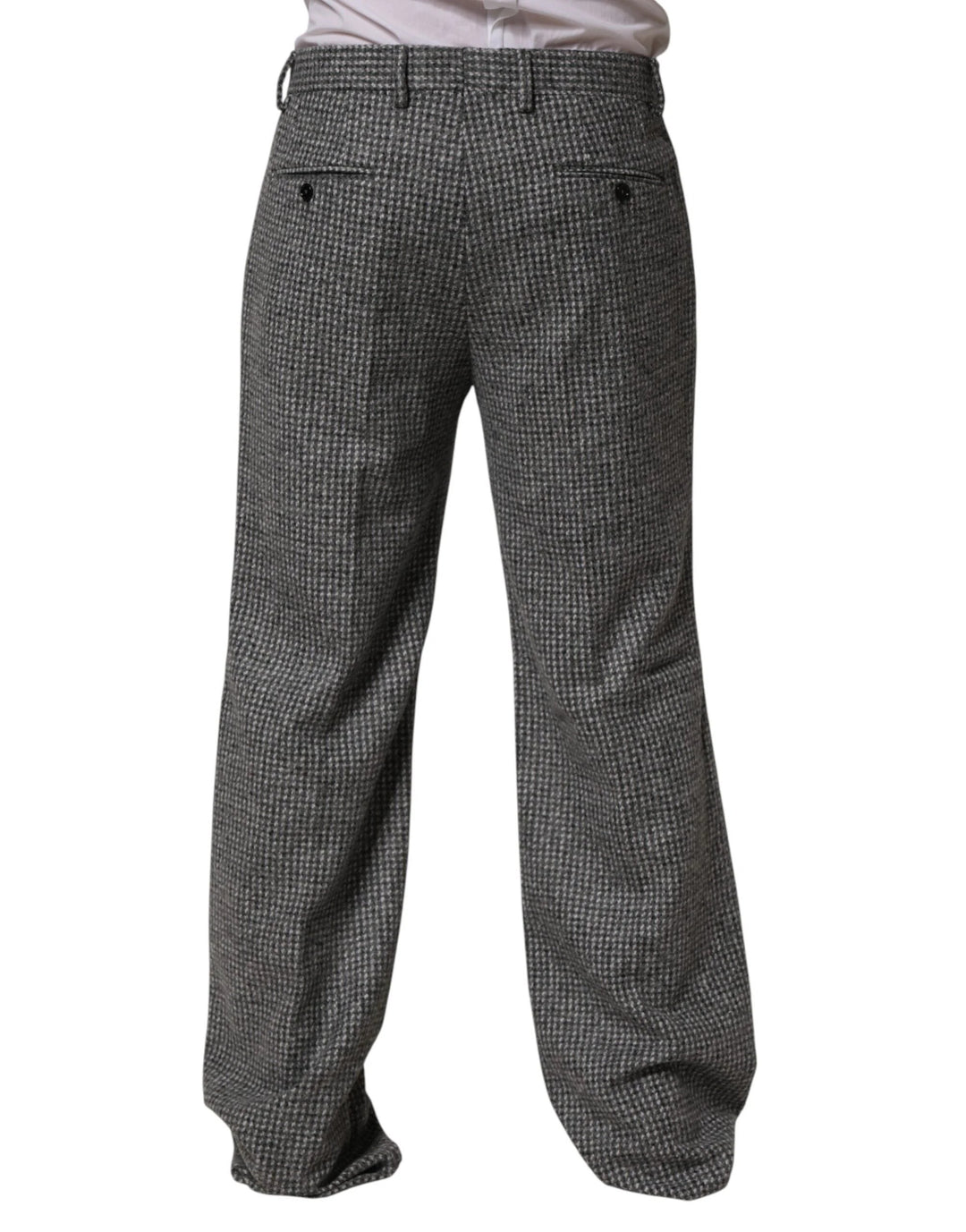 Dolce &amp; Gabbana Sample Sale Dolce &amp; Gabbana Gray Houndstooth Straight Dress Trouser Pants - | Designer outlet